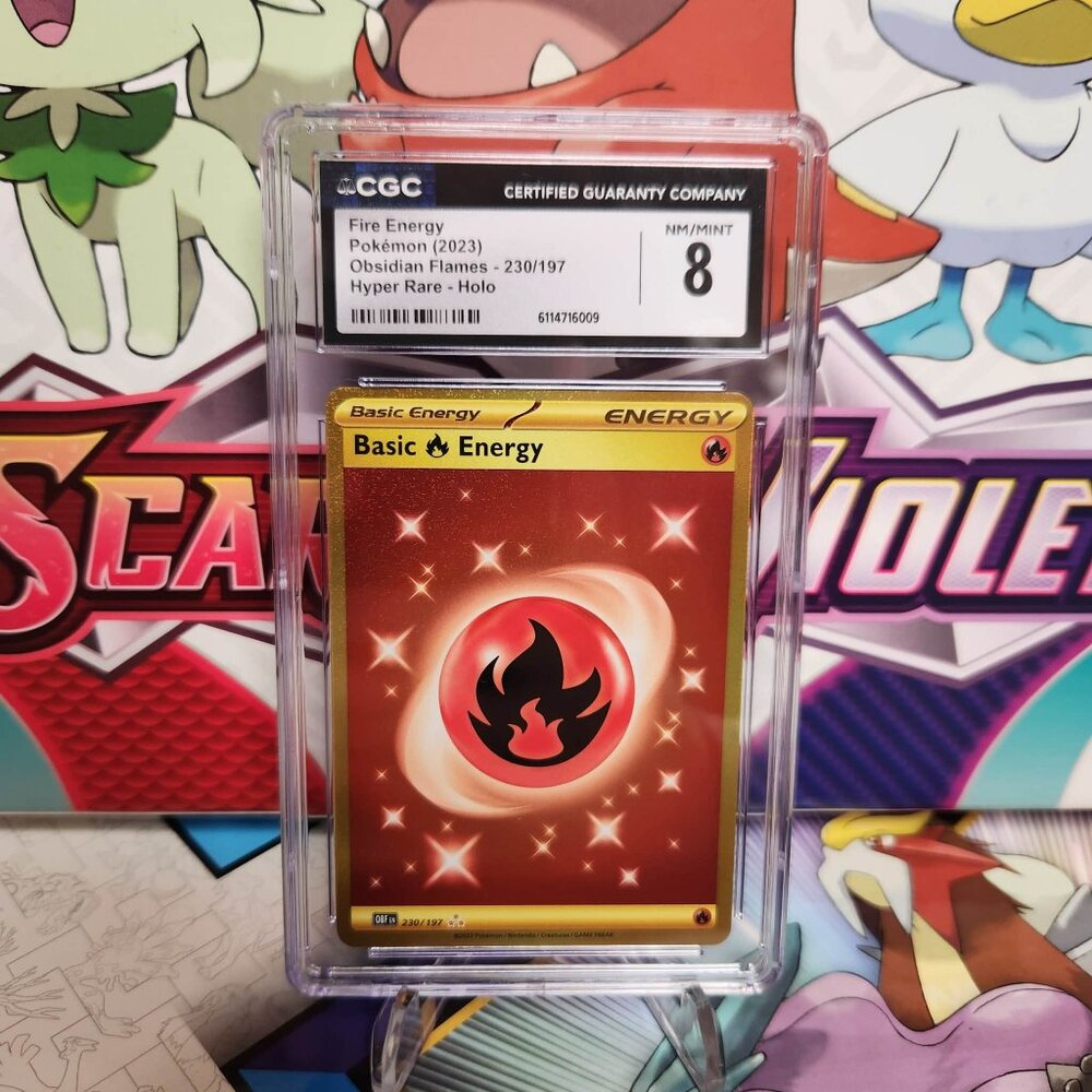 Pokemon Fire Energy 230/197 Gold - Obsidian Flames - CGC 8